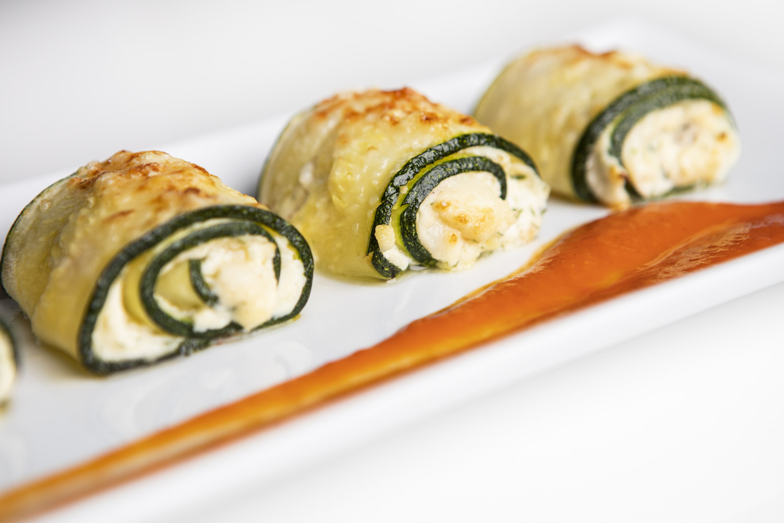 rollitos de calabacín