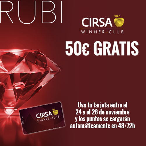 ¡Premiamos con 50€ a los rubís más fieles!