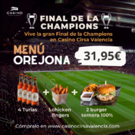 Menú Orejona para 2 personas – Final de la UEFA Champions League