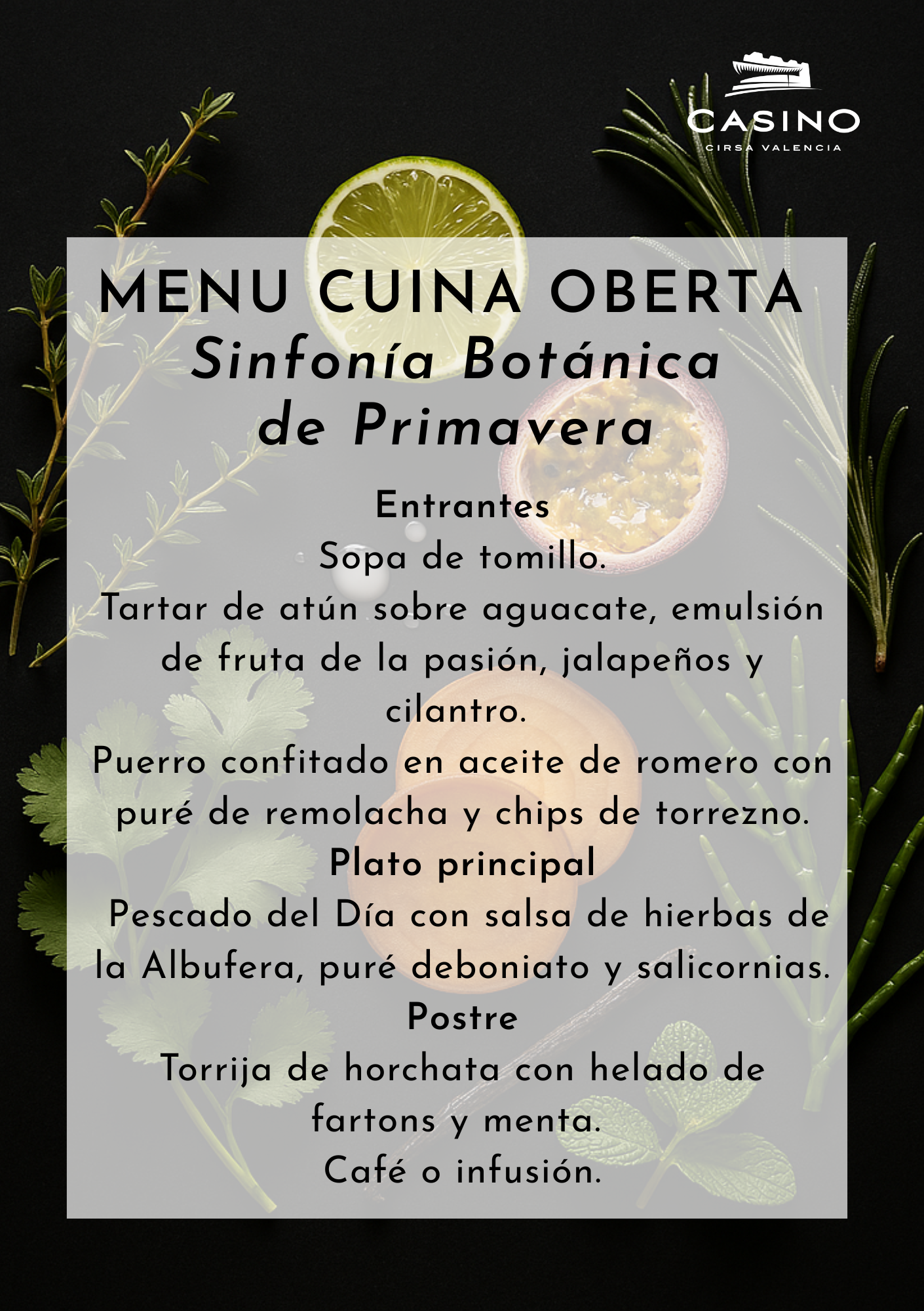 Menu -Cuina-Oberta