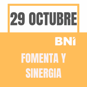 29 OCTUBRE: FOMENTA Y SINERGIA